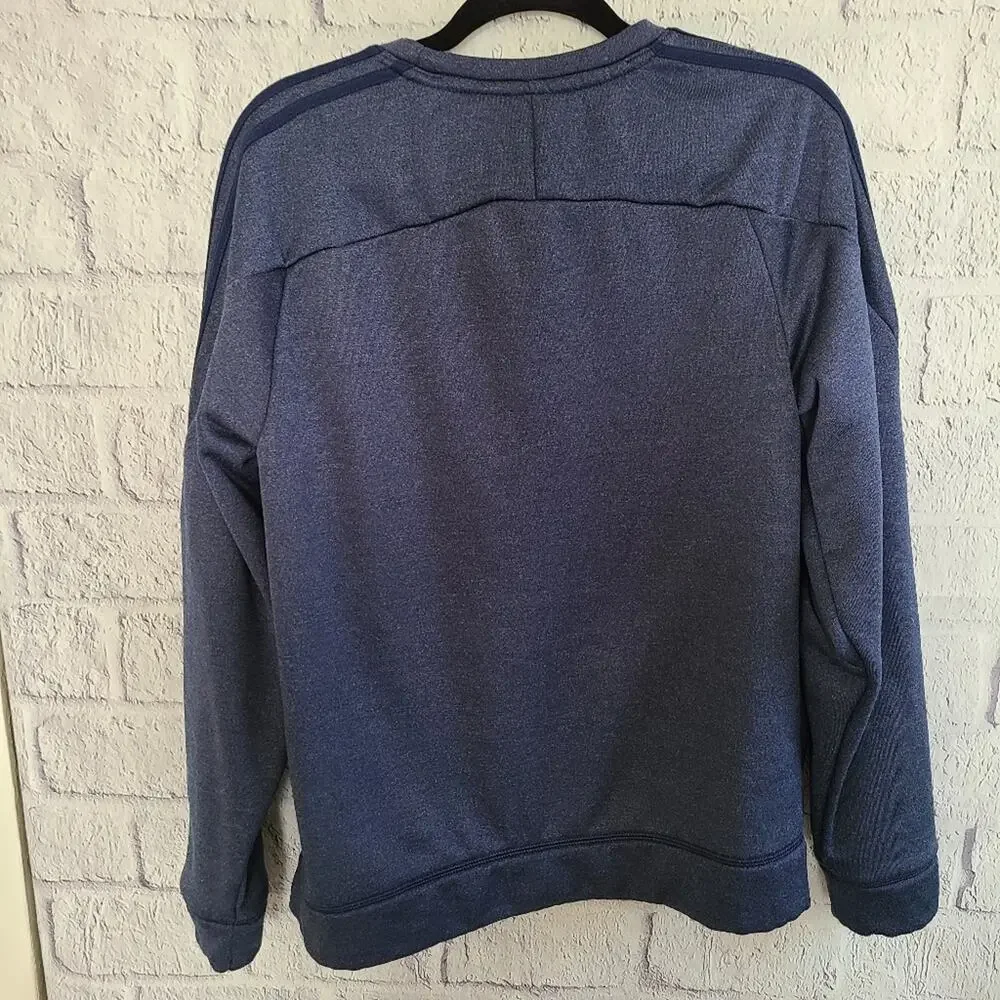 Adidas Essential Crew Men's Navy Blue Climawarm Sweatshirt SZ S